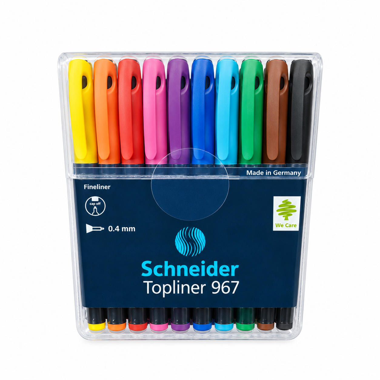 Schneider Topliner 967 Fineliner Pens 0.4mm Set - 10 Colors