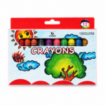 CONZN 12-Color Wax Crayons Set for Kids