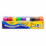 Washable Liquid Watercolor Paint Set - 12 Classic Colors