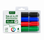 Push-Button Whiteboard Marker Set – 4 Assorted Colors
